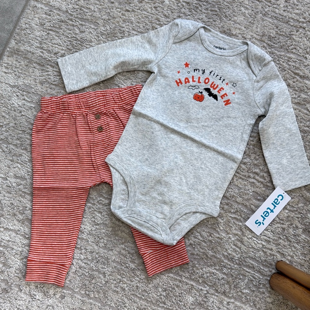 NWT Carter's My First Halloween 2 Pc. Set - 6 Months- Unisex